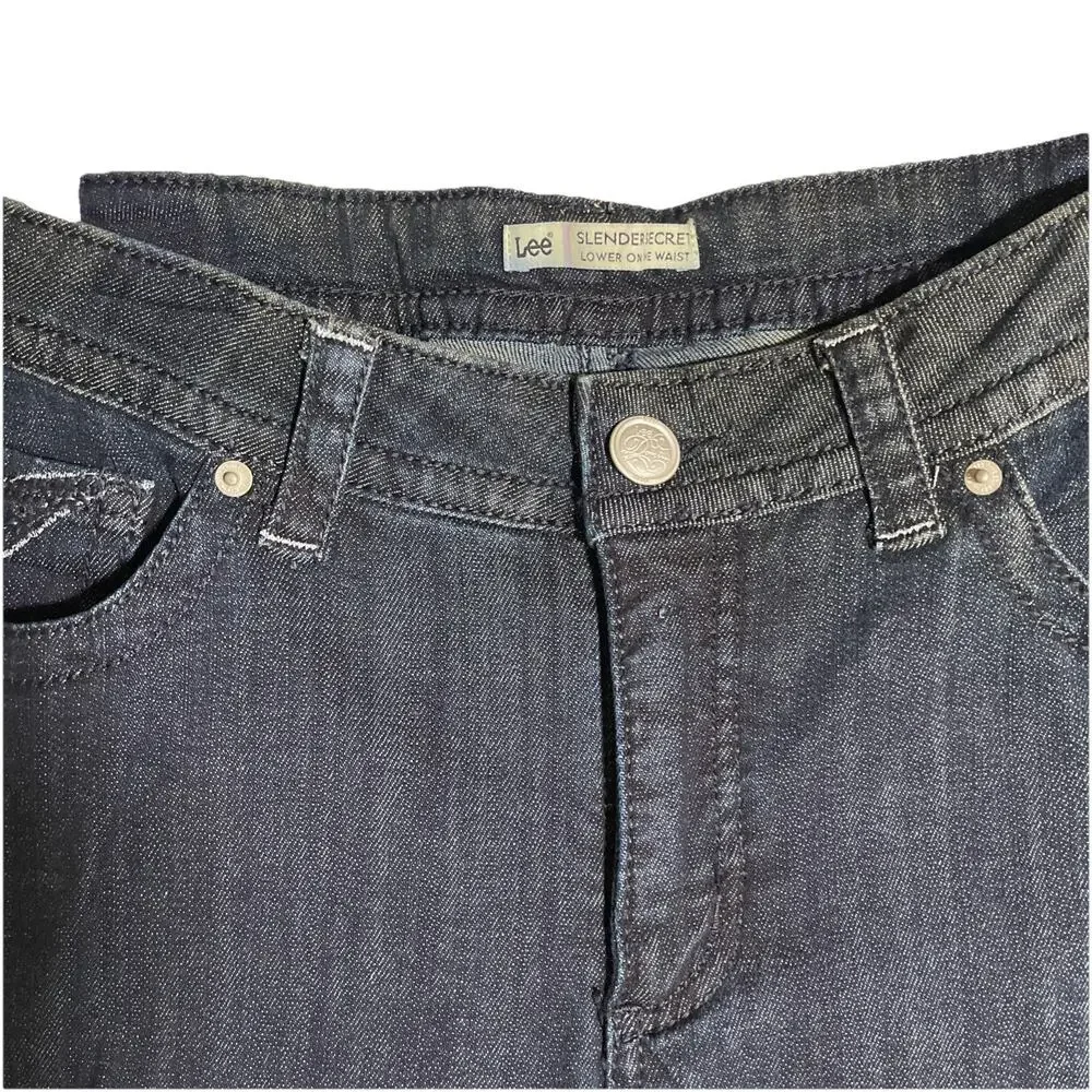 Lee Horizon Women’s Dark Wash Slender Secret Barely Bootcut Denim Jeans 16M NWT